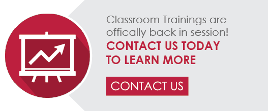 Classroom training is back! Contact us for more info