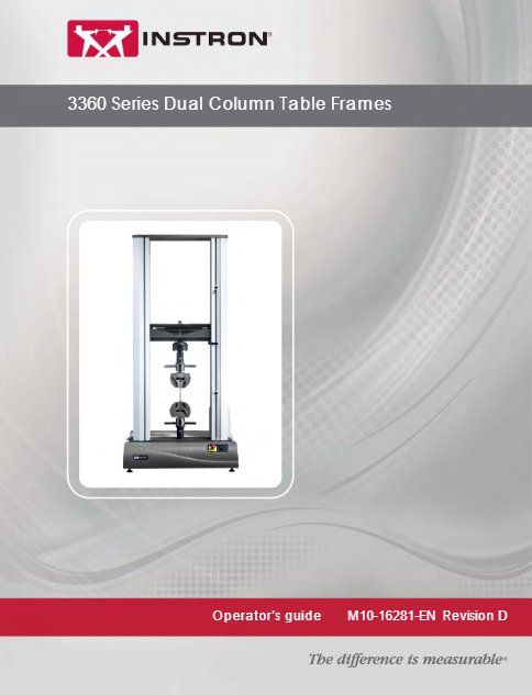 3360 Dual Column Table Frames Operator Guide